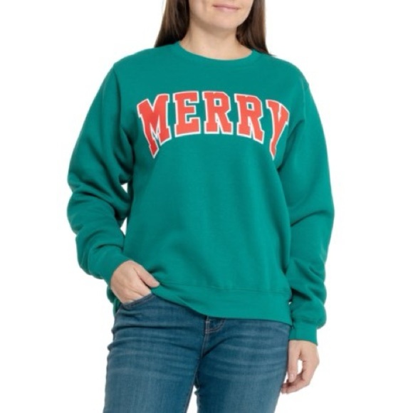 #371 Merry Cozy Casual Christmas Holiday Sweatshirt - Picture 1 of 5